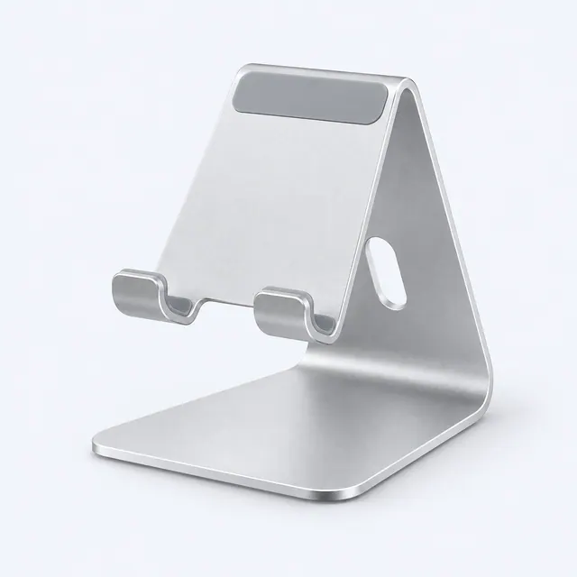 Illustrative aluminum phone stand